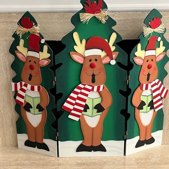 Wood reindeer  character holiday decor Christmas theme - Picture 3 of 3